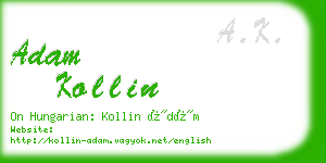 adam kollin business card